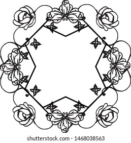 Ornate of unique frame, for beautiful leaf flower, wallpaper backdrop, with texture of cards. Vector
