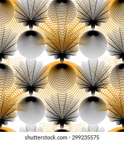 Ornate vector colorful abstract background with graphic lines. Symmetric decorative overlay pattern, geometric illustration.