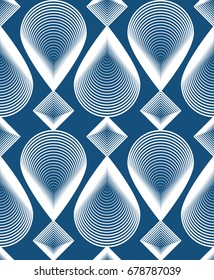 Ornate vector colorful abstract background with white lines. Symmetric decorative graphical pattern, geometric illustration.