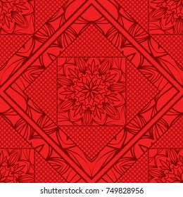 Ornate vector decoration. Seamless line art, lace, floral pattern background for wallpaper design.