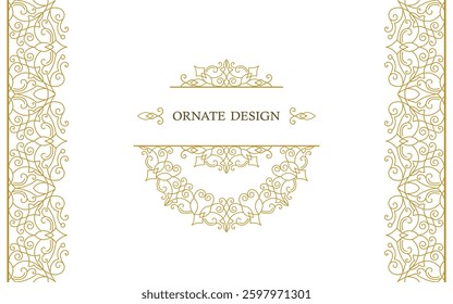 Ornate vector decorative frame. Elegant element for design