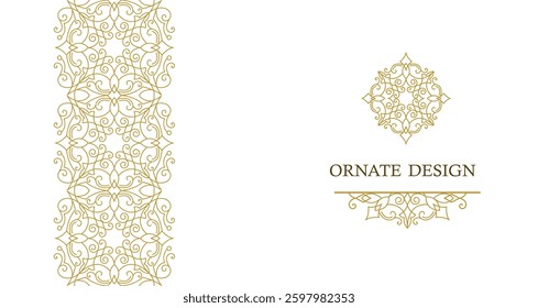 Ornate vector decorative frame. Elegant element for design