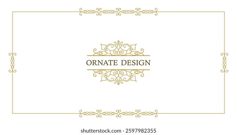 Ornate vector decorative frame. Elegant element for design