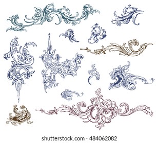 Ornate vector design elements and page decoration. 