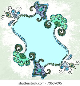 Ornate vector frame (beige vintage greetings)