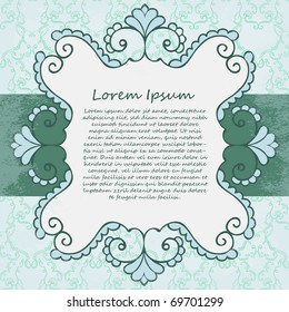 Ornate vector frame. Vintage design