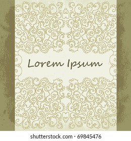 Ornate vector frame. Vintage design