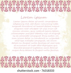 Ornate vector frame. Vintage design