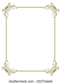 ornate vector frame, you can change the shape and color of elements