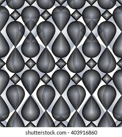 Ornate vector gray abstract background with graphic lines. Symmetric decorative overlay pattern, geometric monochrome illustration.