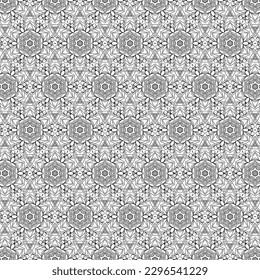 Ornate Vector Line Art Seamless Pattern. Ideal for Wall Art and Wrapping Paper Design.