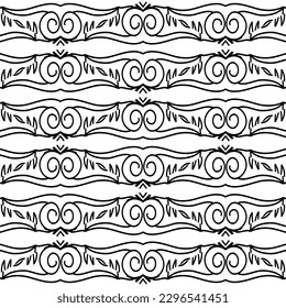 Ornate Vector Line Art Nahtlose Muster. Ideal für Wall Art und Papierdesign.