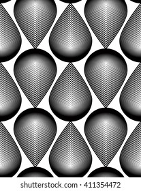 Ornate vector monochrome abstract background with black lines. Symmetric decorative graphical pattern, geometric illustration.