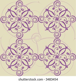 Ornate Victorian background tile in vector format.