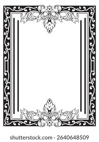Ornate Victorian Ornamental Frame Decorative Vector