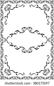 Ornate victorian retro nice frame isolated on white