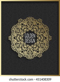 Ornate vintage background with linear frames and borders. Vector illustration. 