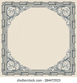 Ornate vintage decorative frame
