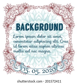 Ornate vintage decorative vector frame