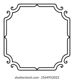 Ornate Vintage Frame on white background