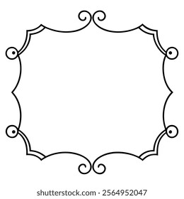 Ornate Vintage Frame on white background