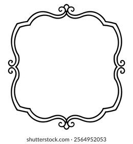 Ornate Vintage Frame on white background