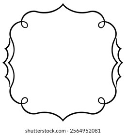 Ornate Vintage Frame on white background