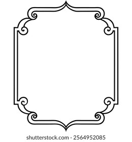 Ornate Vintage Frame on white background