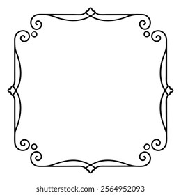 Ornate Vintage Frame on white background