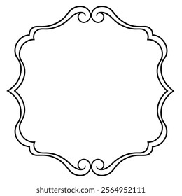 Ornate Vintage Frame on white background