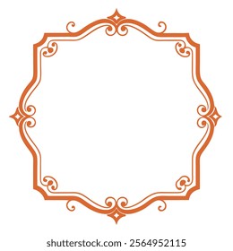Ornate Vintage Frame on white background