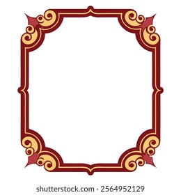 Ornate Vintage Frame on white background