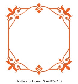Ornate Vintage Frame on white background