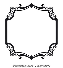 Ornate Vintage Frame on white background