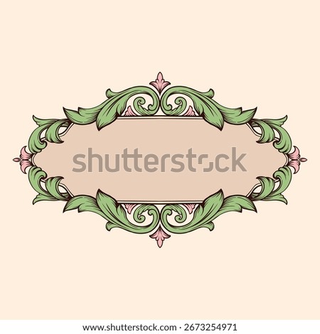 Ornate Vintage Frame with Scrollwork and Floral Accents