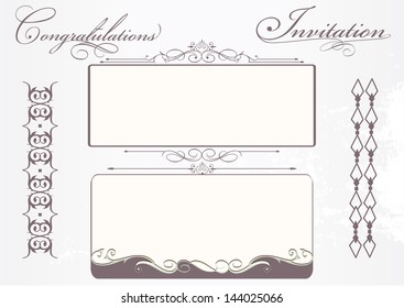Ornate vintage frame set