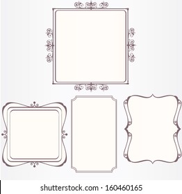 Ornate vintage frame set