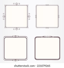 Ornate vintage frame set