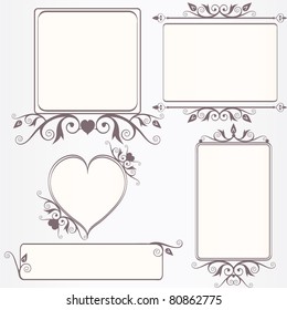 Ornate vintage frame set