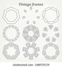 Ornate vintage frame set decorative