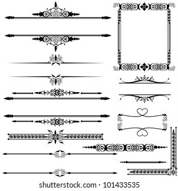 Ornate vintage frame set with rule lines.