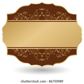 ornate vintage golden card