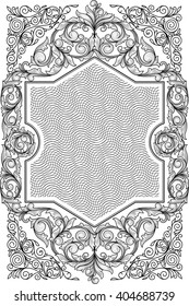 Ornate vintage monochrome decorative design
