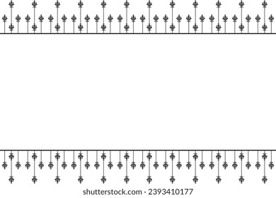 Ornate of vintage style pattern. Classic style stripes black on white background. Design print for textile, trellis, cutting, architecture, interior, fence, textile, wallpaper, background. Set 182