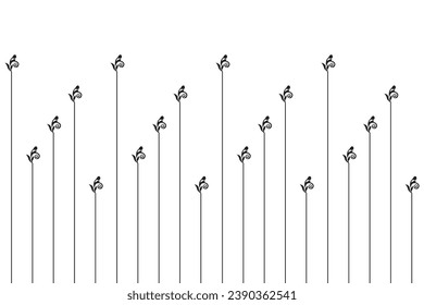 Ornate of vintage style pattern. Design classic of vertical stripes black on white backgground. Design print for textile, trellis, railling, architecture, interior, fence, textile, wallpaper. Set 105