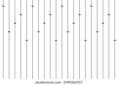 Ornate of vintage style pattern. Design classic of vertical stripes black on white backgground. Design print for textile, trellis, railling, architecture, interior, fence, textile, wallpaper. Set 93