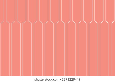 Ornate of vintage style pattern. Design classic of vertical stripes white on pink background. Design print for textile, trellis, railling, architecture, interior, fashion, textile, wallpaper. Set 152