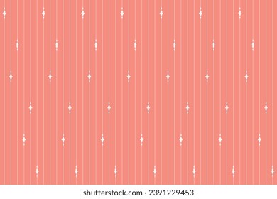 Ornate of vintage style pattern. Design classic of vertical stripes white on pink background. Design print for textile, trellis, railling, architecture, interior, fashion, textile, wallpaper. Set 146