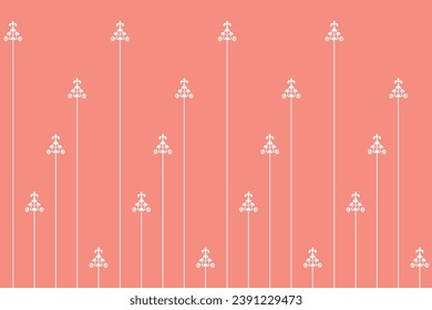 Ornate of vintage style pattern. Design classic of vertical stripes white on pink background. Design print for textile, trellis, railling, architecture, interior, fashion, textile, wallpaper. Set 140