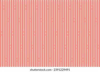 Ornate of vintage style pattern. Design classic of vertical stripes white on pink background. Design print for textile, trellis, railling, architecture, interior, fashion, textile, wallpaper. Set 136